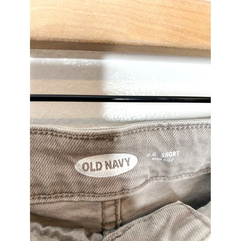 Old‎ Navy Womens OG Short High Rise Denim Jean Shorts Taupe Brown Plus Size 16